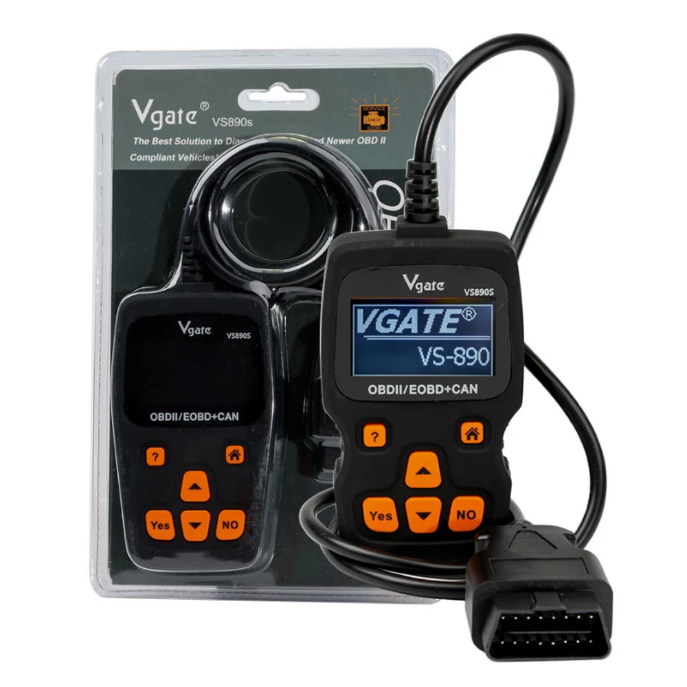 Универсальный Автомобильный сканер Vgate VS890 OBD2 VS890S OBDII считыватель кодов с