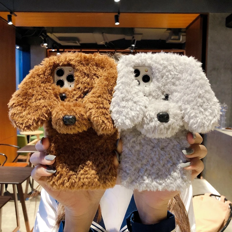 

Teddy Winter Fluffy Phone Cover For Realme C21 C20 C17 C15 C12 C11 X50 8 7 X7 6 5 Pro 7i 6i 5i 5s C3 XT X2 plush Soft Case