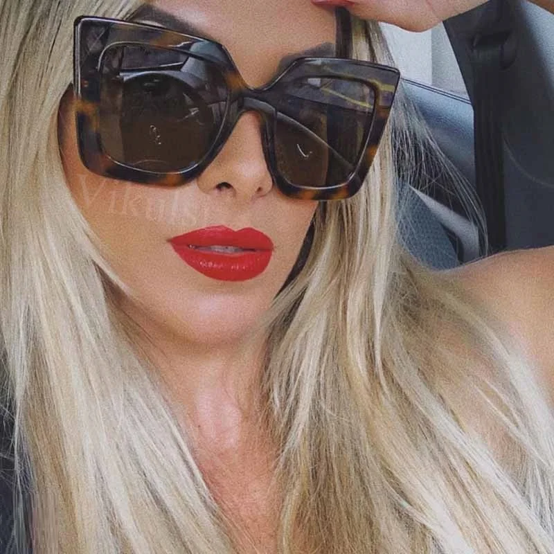 Oversized Cat Eye Sunglasses Women Fashion 2020 New Luxury Trend Glasses Unisex Big Eyewear for Men Pearl Shades UV400 Gift | Аксессуары
