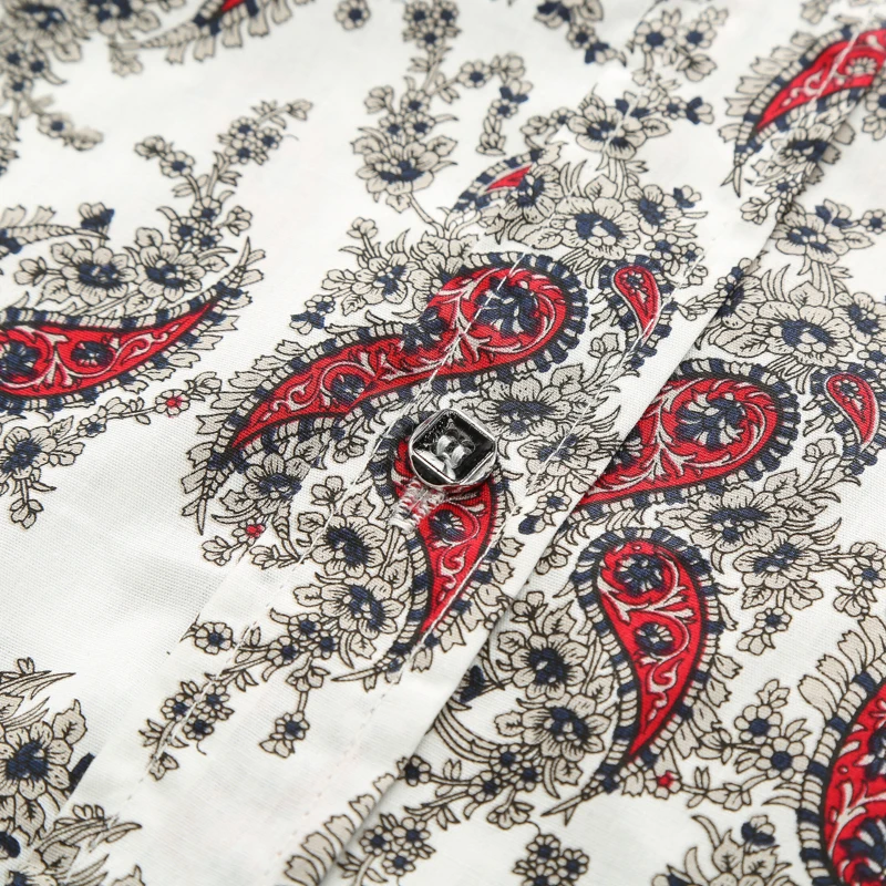 Рубашка Boutique Paisley мужская с длинным рукавом повседневная приталенная для