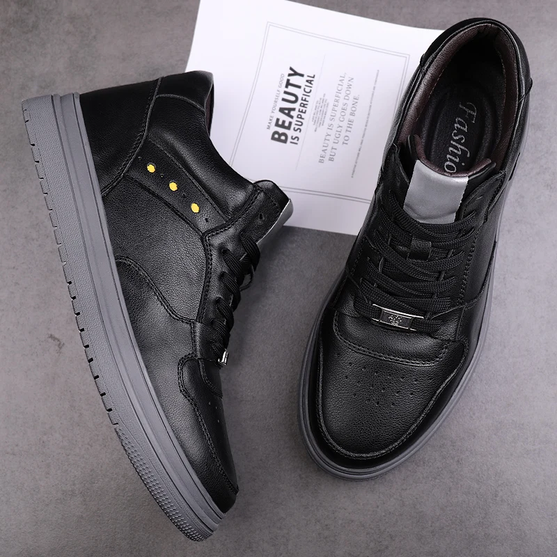 Кроссовки мужские из натуральной кожи Повседневная Удобная Уличная обувь
