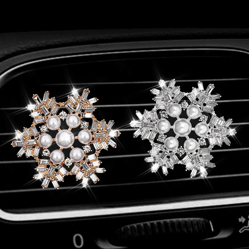 

Car Aromatherapy Clip Glitter Diamond Snowflake Car Air Conditioning Air Outlet Perfume Car Interior Decoration