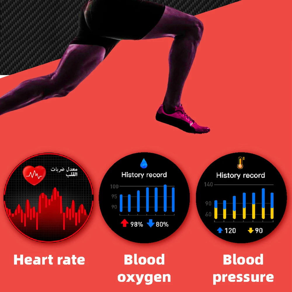 2020 Bluetooth Смарт часы мужские круглые с тонометром Женский Браслет