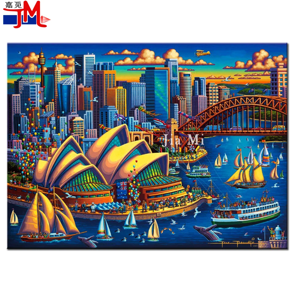 Картина из квадратных страз с изображением Нью-Йорка 5D алмазная вышивка сделай