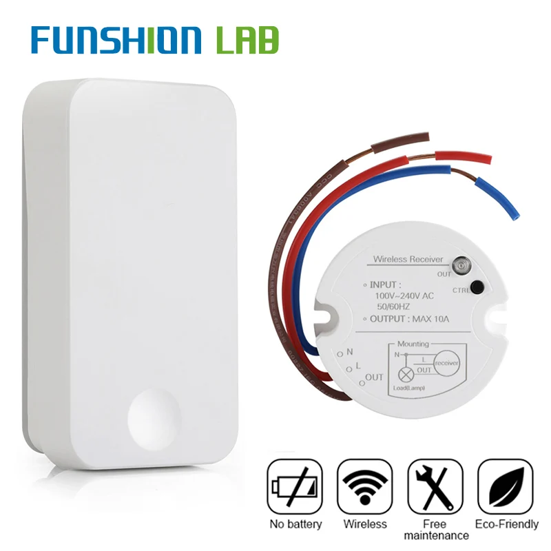 Беспроводной пульт дистанционного управления FUNSHION передатчик без батареи и 1 CH RF