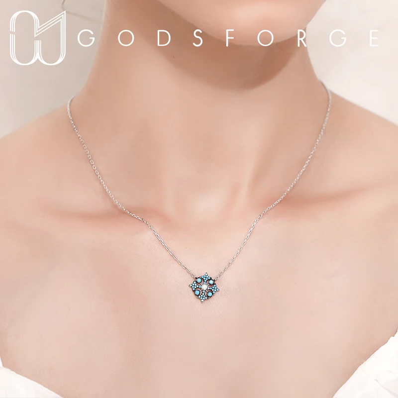 100% Стерлинговое Серебро 925 пробы оригинальный дизайн Простой Бирюзовый