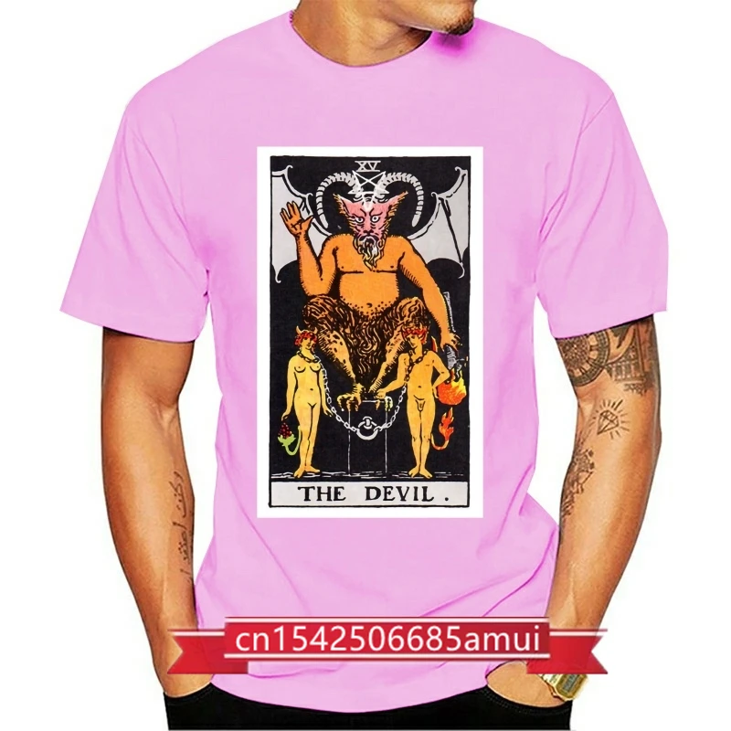 

The Devil Tarot Card Art Logo Men'S (Woman'S Available) Grey T Shirt New Unisex Funny Tops Tee Shirt