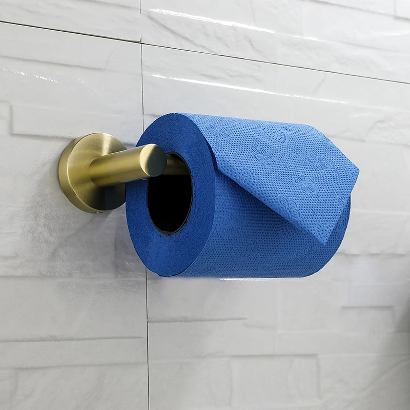 Позолоченный настенный держатель для двух полотенец кольцо туалетной бумаги