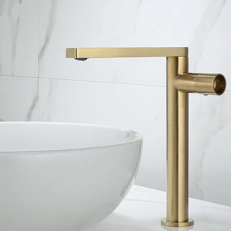

Basin Faucet Gold Bathroom Faucet Single handle Basin Mixer Tap Hot and Cold Water Faucet Brass Sink Water