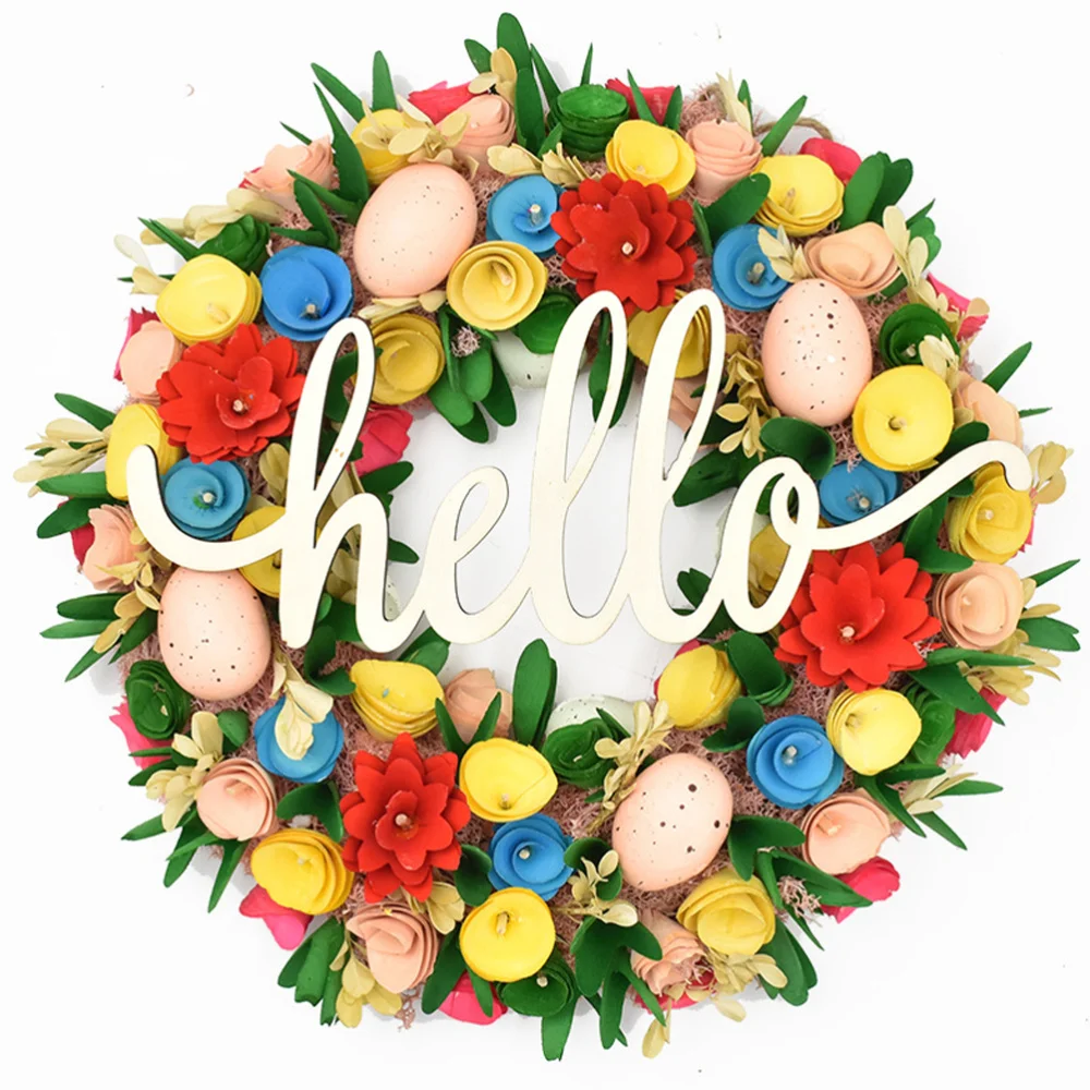 

Artificial Easter Egg Garland Easter Hanging Wreath Simulated Easter Eggs Wreath