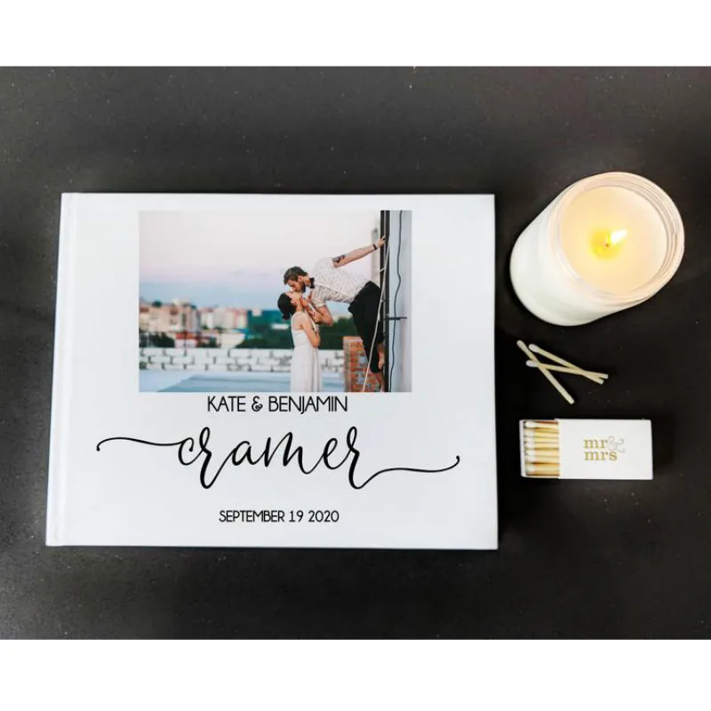 Белая Гостевая книга на заказ для свадебных фотографий гостевая индивидуальная