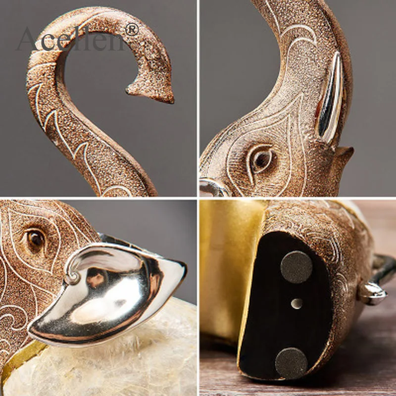 Скандинавский креативный светильник роскошное украшение со слоном из смолы