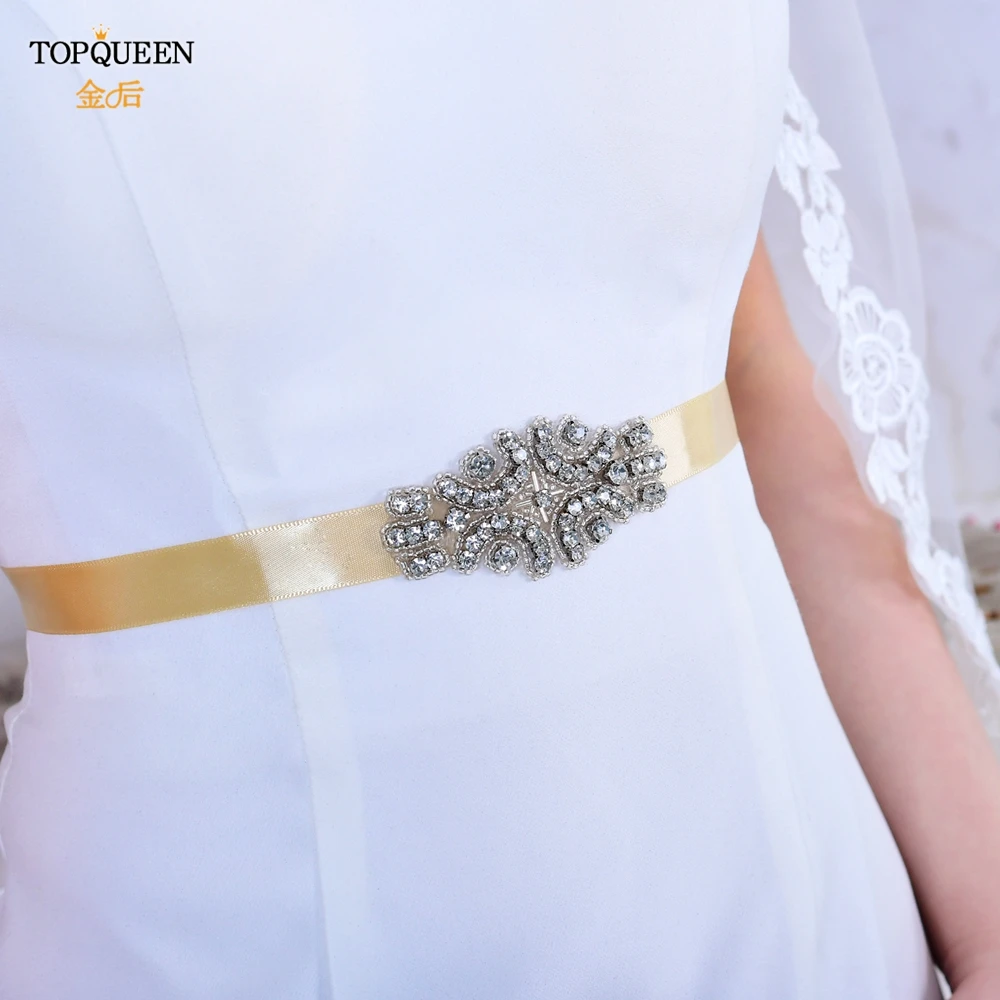 TOPQUEEN S03 пояс для свадебного платья аксессуары одежды подруги Вечерние ремни