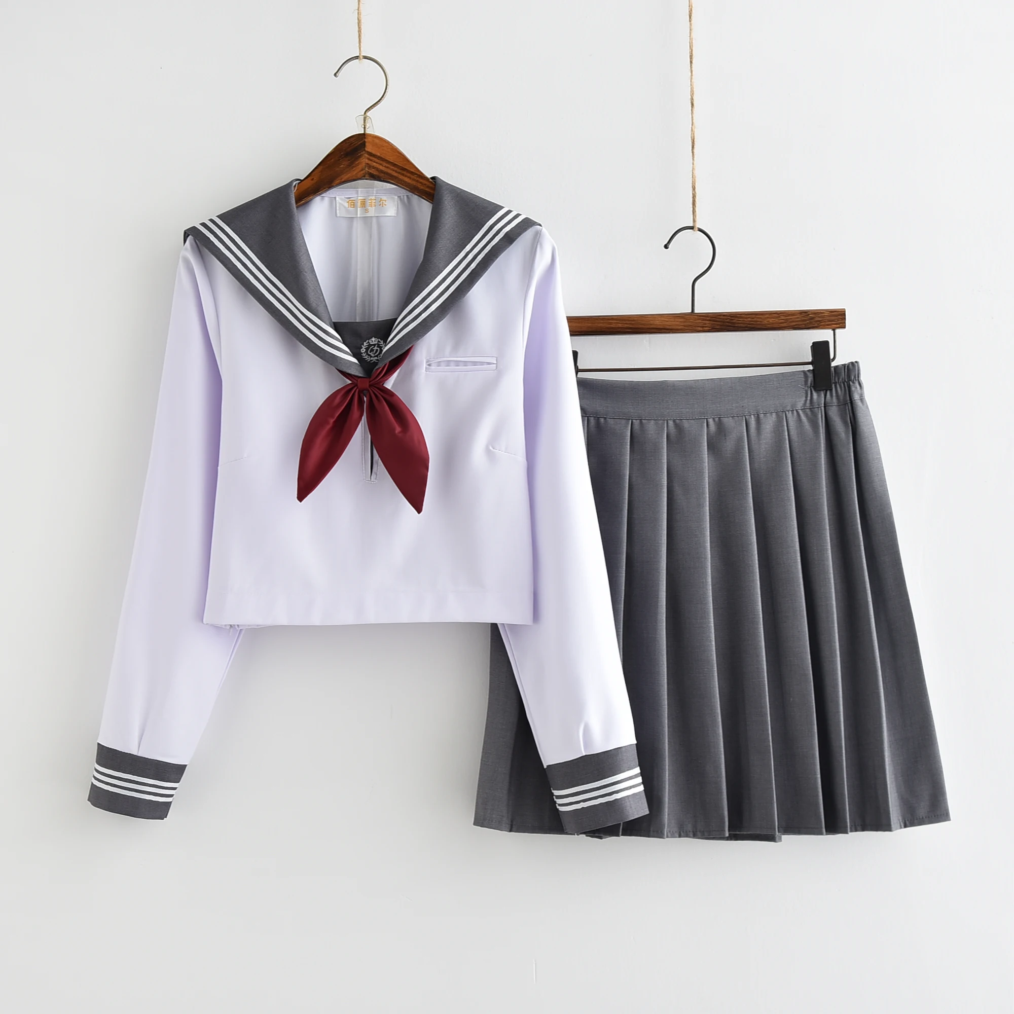 Школьная форма для студентов японская JK униформа костюм моряка с вышивкой
