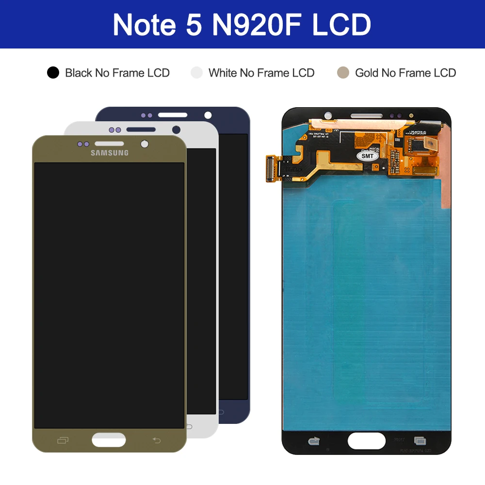 OLED-дисплей 5 7 дюйма для SAMSUNG Galaxy Note сенсорный ЖК-экран Samsung Note5 N920A N9200 SM-N920 N920C