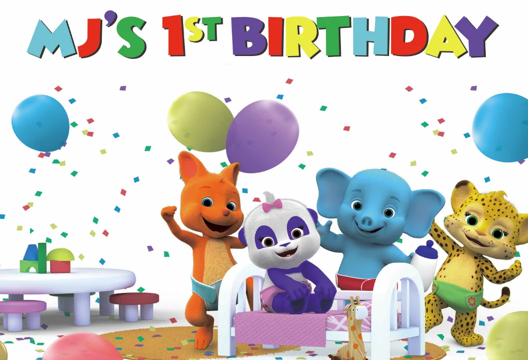 7x5FT детского сада шары ленты слово вечерние пользовательский Фотофон для