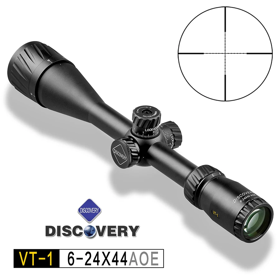 

Discovery VT-1 6-24X44AOE 25.4mm Pipe Diameter,Fine Tuning Metal Wire Mil Dot Reticle Stretch Locking,Hunting Rifle Scope
