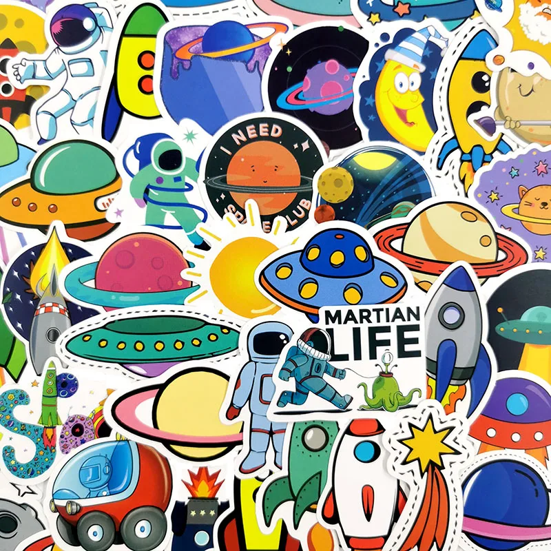 10/50 шт./упак. Alien космический корабль мультфильм НЛО астронавт водостойкая