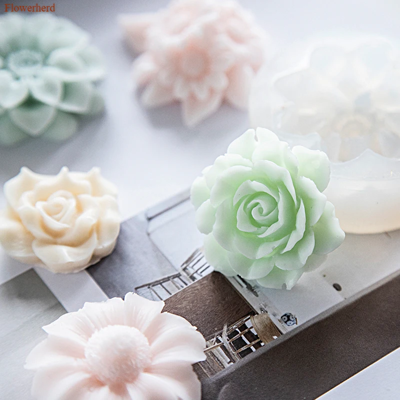3d цветок силиконовая форма для ручной работы мыло Мягкие силиконовые формы торта