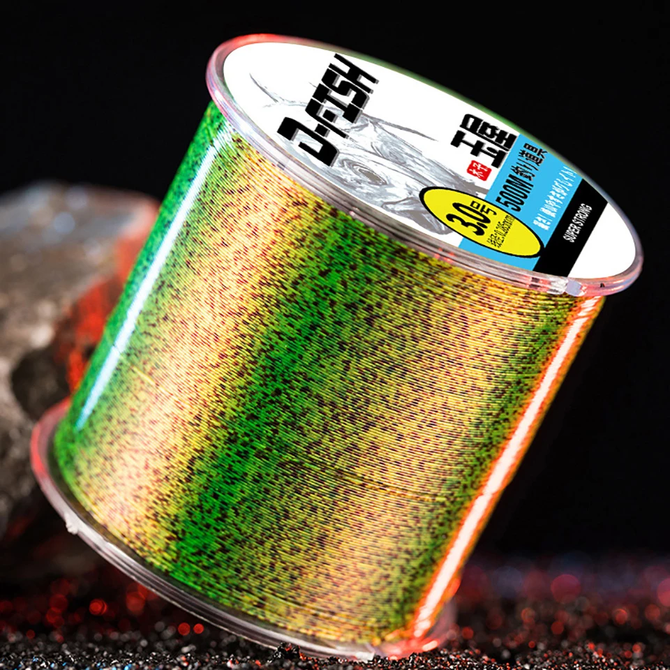 

500M 3D Invisible Line Super Strong Nylon Line Speckle Spoted Thread Line Fishing Line Monofilament Carp Fishing Line