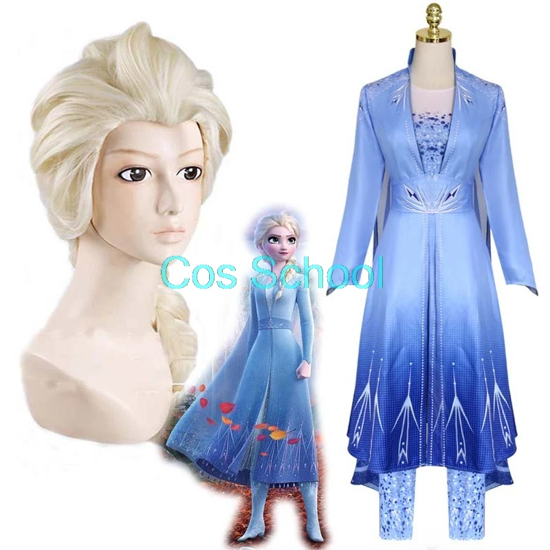 Cos School 2019 карнавальные костюмы Эльзы из фильма Снежная королева Эльза парики