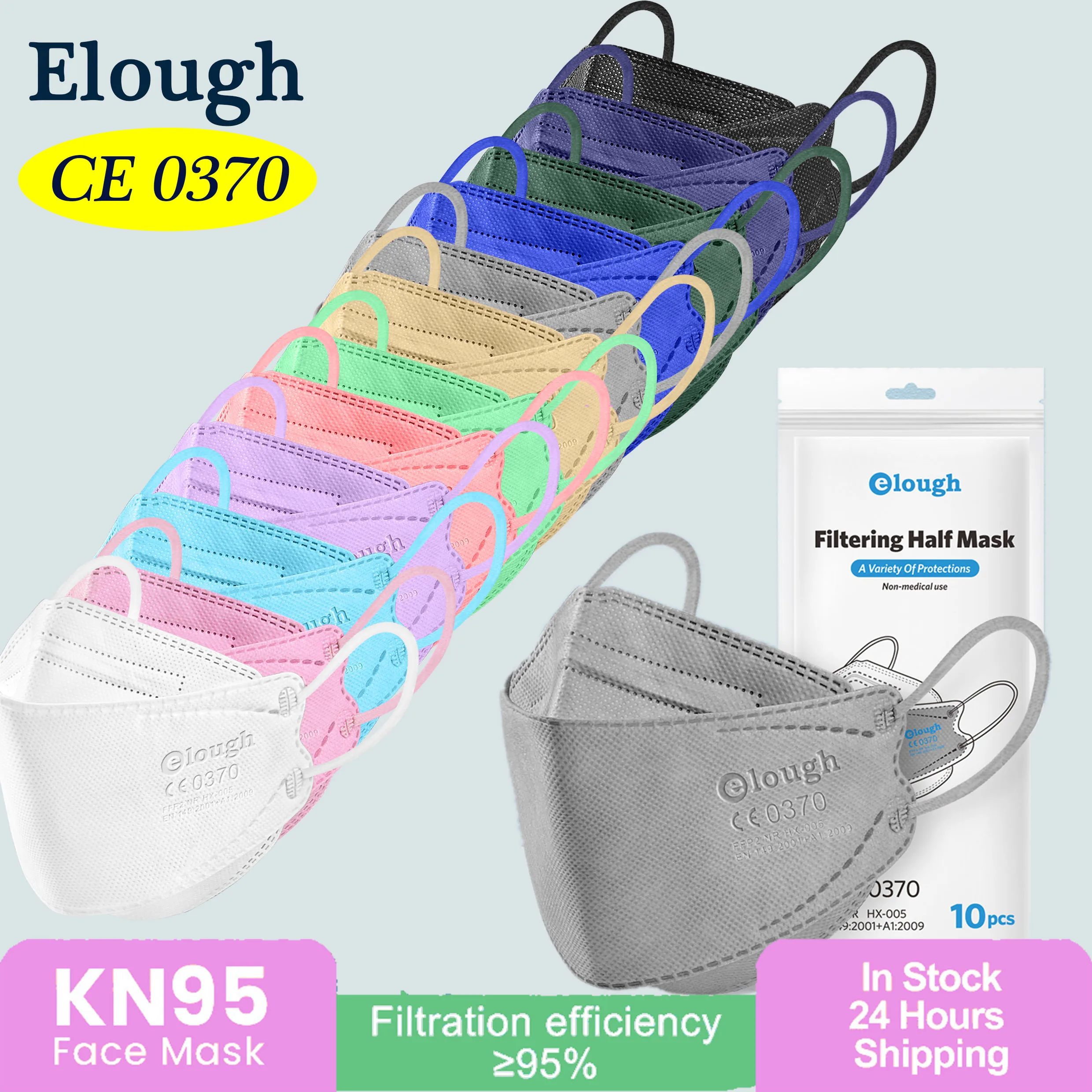 Elough Корейская маска ffp2в в форме рыбы одобренная CE Mascarilla для взрослых fpp2 kn95