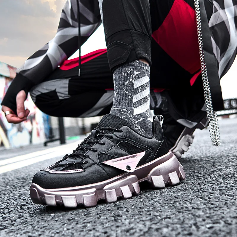 Кроссовки мужские в стиле хип хоп Спортивная Ультралегкая повседневная обувь