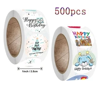 happy birthday stickers qiduo 500pcs cute animal kawaii seal label letter stickers for kid stationary gift package aesthetic