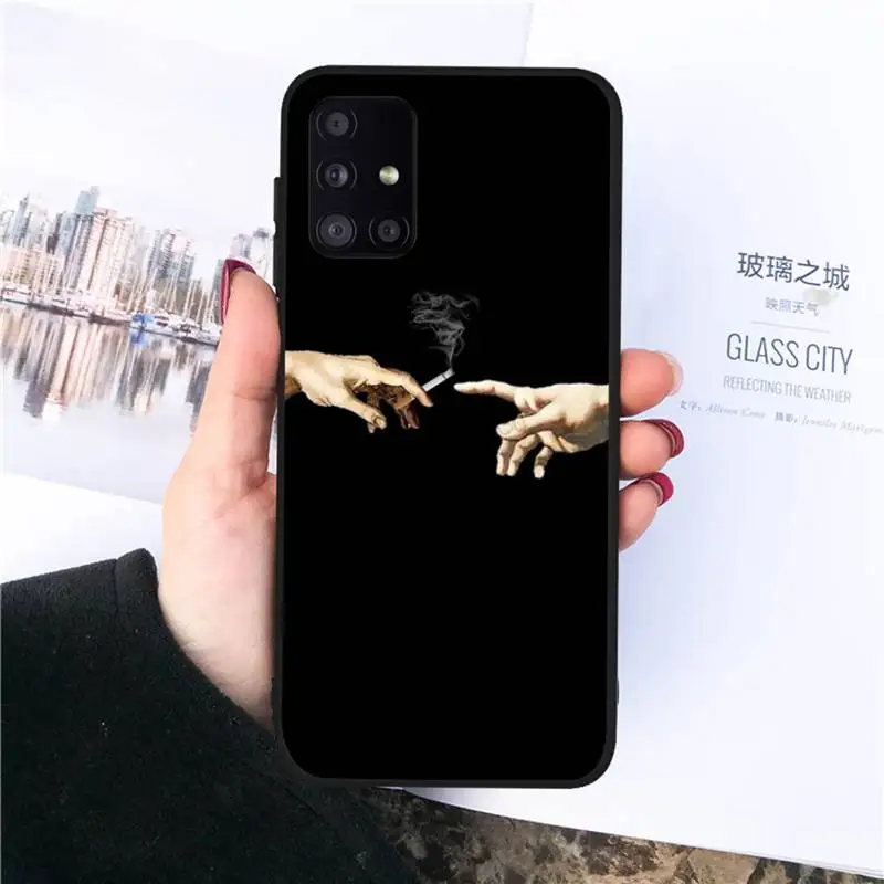

Funny Hand The Creation of Adam Phone Case For Samsung Galaxy S5 S6 S7 S8 S9 S10 S10e S20 edge plus lite