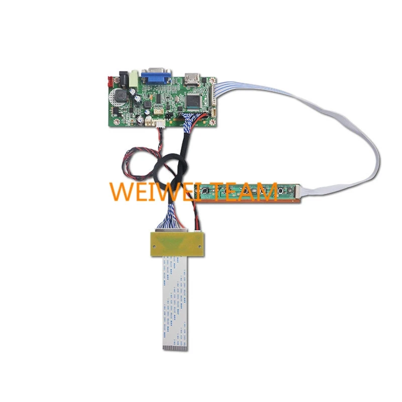 Pantalla LCD de 12,3 "para salpicadero de coche, navegaci&oacute;n GPS, tablero de controlador VGA LVDS de 1920x720, barra el&aacute;stica Ultra ancha, LCD-4
