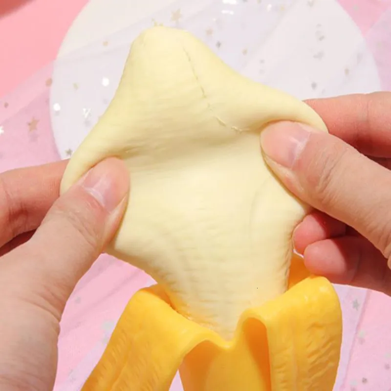 1 шт. эластичный Моделирование Мягкие банановый Squishy игрушки выдавливается декомпрессионное устройство для снятия стресса Антистресс игрушки для детей
