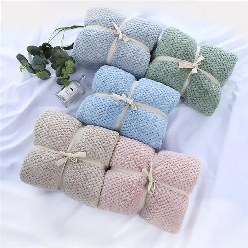 1 комплект коралловых флисовых полотенец для ванной комнаты плотные банные