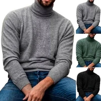 mens knitted turtle neck jumper tops comfy warm sweater pullover knitwear tops