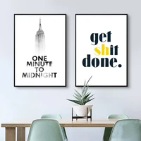 english inspirational quotes art poster nordic canvas painting tall buildings wall art prints picture for living room home decor