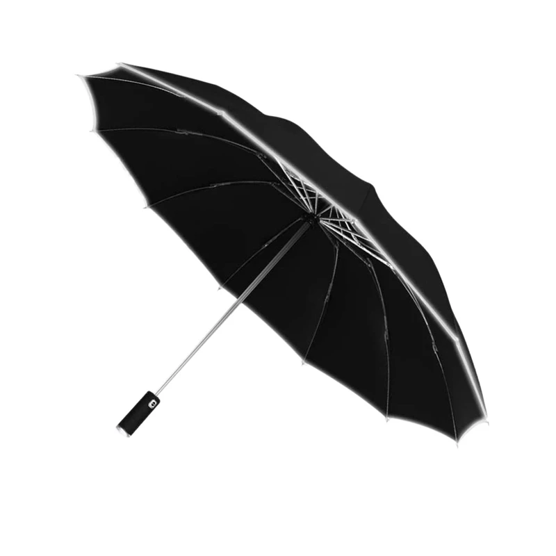 

Folding Umbrella Waterproof Folding Umbrella 10 Reinforced Ribs Travel Inverted Umbrella with LED Light and Reflective