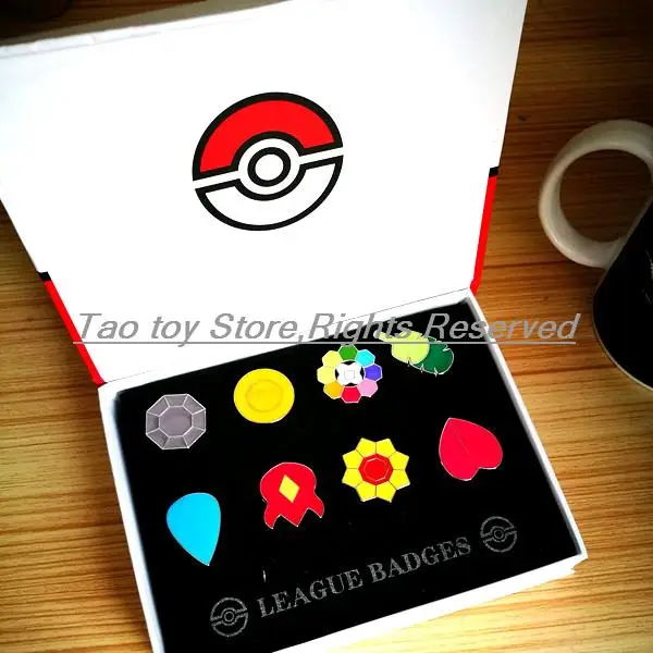 Gen 1 Kanto League Gym бейдж брошь на булавке Pip Косплей подарочный набор | Игрушки и хобби