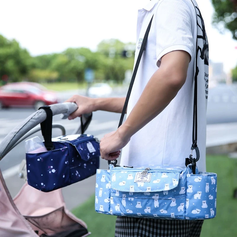 

Baby Stroller Organizer Mummy Diaper Bag Waterproof Baby Travel Feeding Bottle Bag Stuff Diaper Changing Bag
