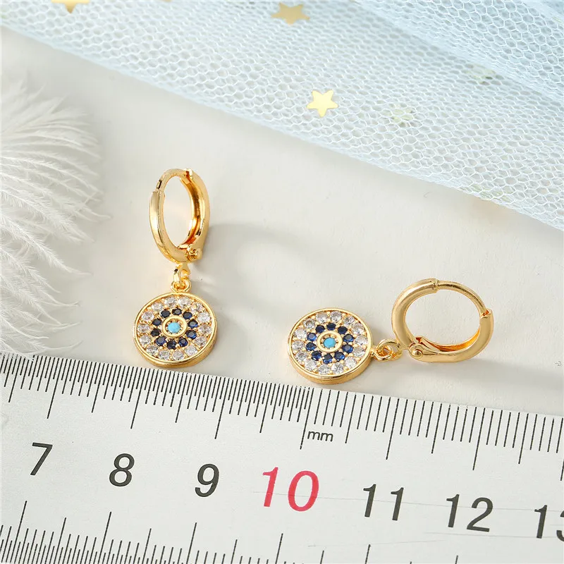 1 пара винтажные простые циркониевые круглые солнечные серьги-кольца золотые для