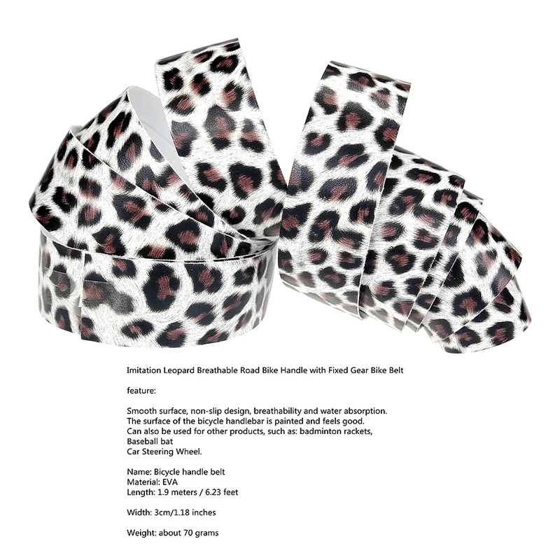 Лента для руля велосипеда Леопардовый дорожный велосипед MTB фиксированное