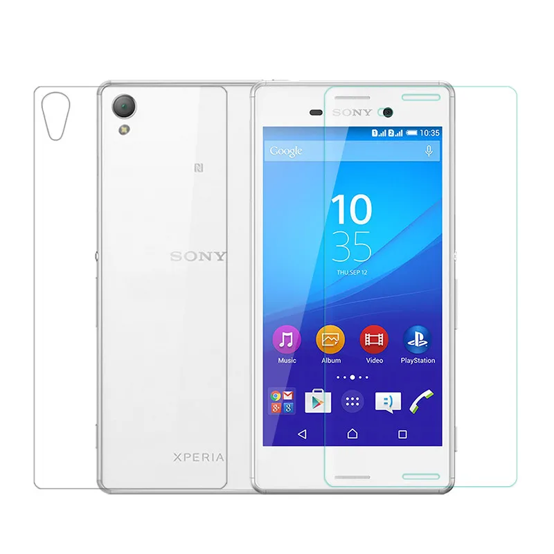 Переднее и заднее закаленное стекло для Sony Xperia M4 Z1 Z3 Z5 Compact Mini Plus Защитная пленка