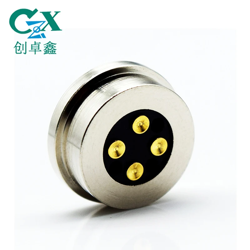 4pin Круглый Магнит pogo контактный разъем мужской и женский 3 шт магнит пружинный