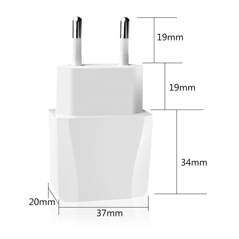 

EU Plug 2.1A Max Dual USB Fast Charger for iPhone 7 11 Charger for Samsung Xiaomi Phone Huawei Charger Adapter USB Cable Charger