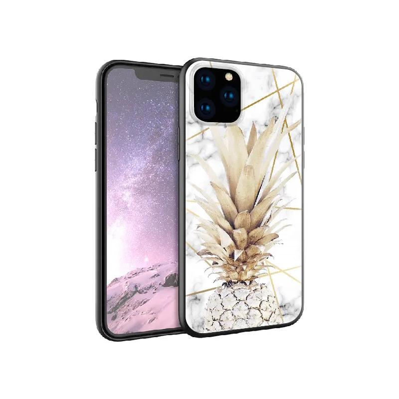 Marble Pineapple Ananas Soft Silicone Black Phone Case Funda For iPhone 13 12 11 X XS XR Max Pro 7 7Plus 8 8Plus | Мобильные