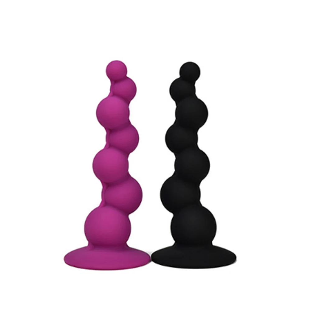 Анальная Пробка Коническая силиконовая пробка спиральный узор с присоской