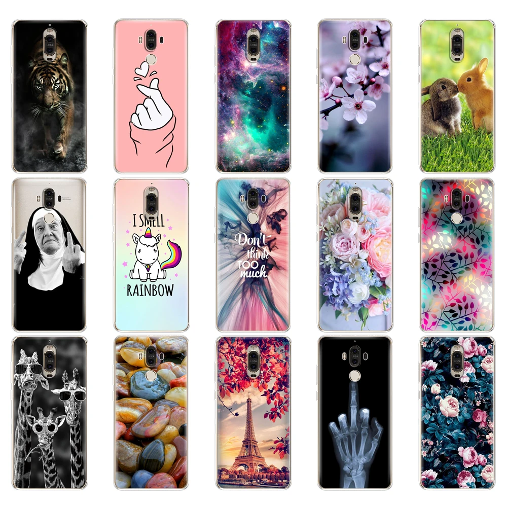 Силиконовый чехол для Huawei Mate 9 мягкий из ТПУ задняя крышка телефона huawei pro Кожаные