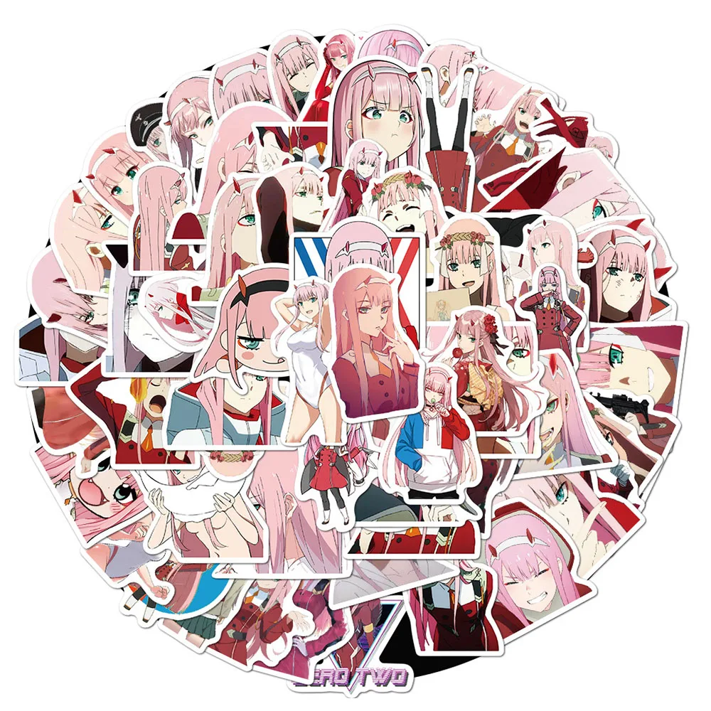 10/50 шт. водонепроницаемые стикеры аниме Дарлинг во Фране для ноутбука чемодана