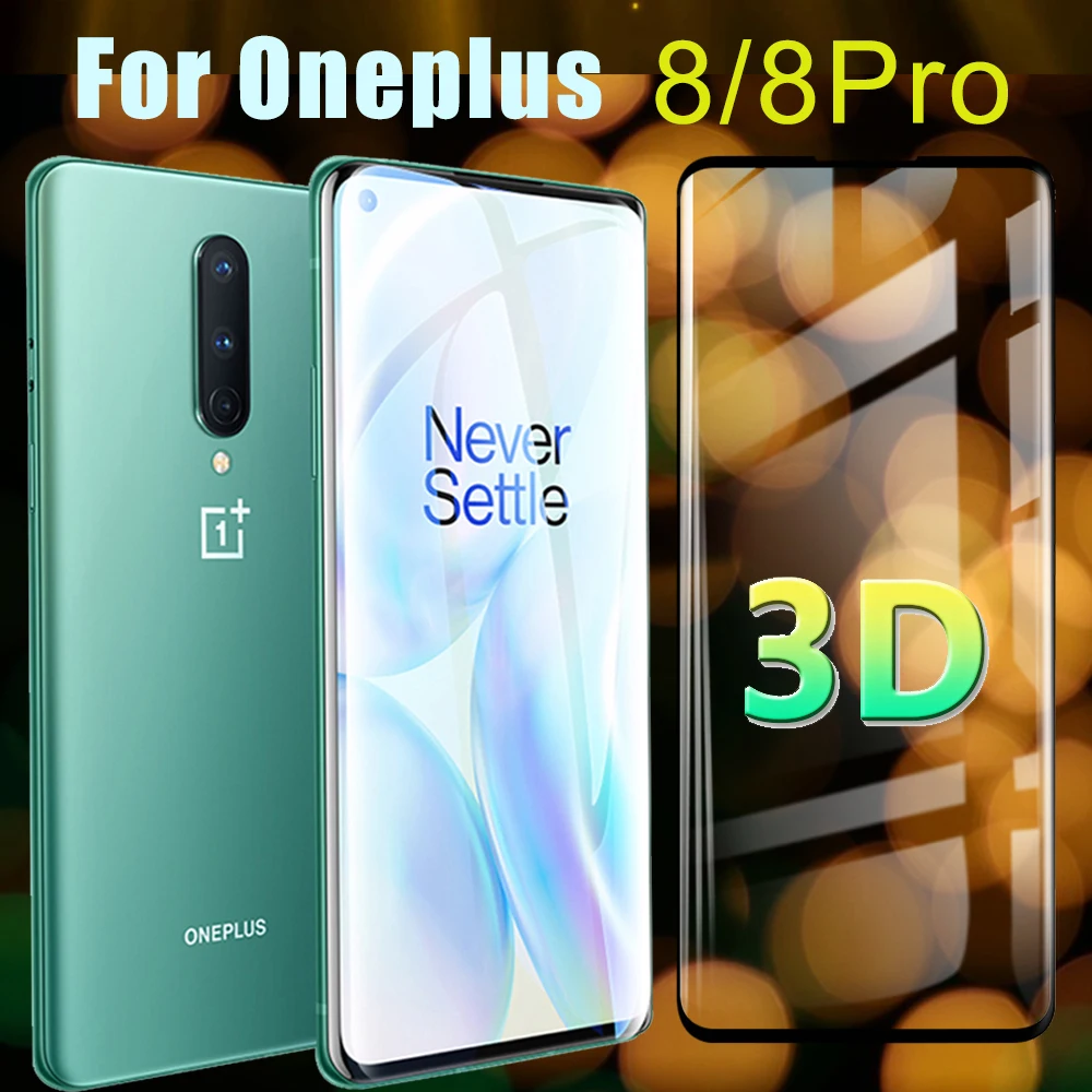 For Oneplus 8 pro glass Oneplus8 3D Screen Protector Oneplus8pro Tempered Glas 1 Pro8 Tremp 1Plus One Plus 8Pro Protective Film | Мобильные