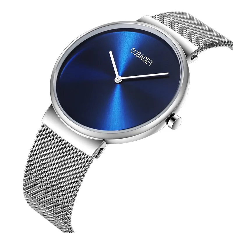 Reloj pareja OUBAOER часы для пары Роскошные Кварцевые часы из нержавеющей стали для мужчин и женщин наручные часы для влюбленных часы relogio masculin подарок
