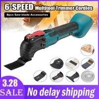 cordless multi function tool electric saw renovation power tools with 8pcs saw blade accessories for makita 18v battery