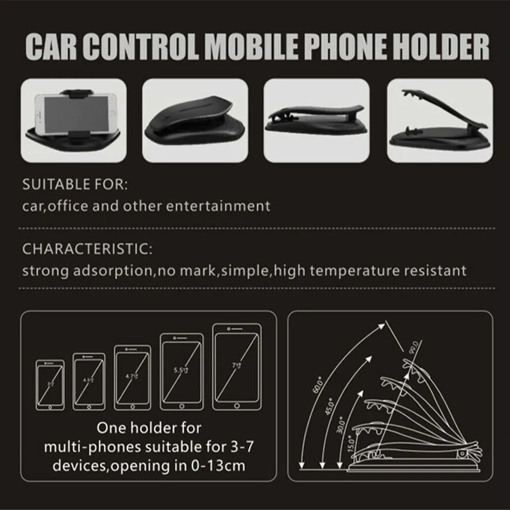 

Mount Holder Holder Phone Non-skip Stand Universal 3-7inch Adjustable Black